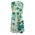 thumbnail image 5 of Puntoco Vestido Sin Mangas Estampado De Verano Para Mujer Falda Vestido De Cuello Redondo De Manga Corta Verde S,Regalos Para Mujer Joven, 5 of 5