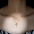 thumbnail image 4 of Rosec Jewels Lab Grown Diamond Cross Pendant for Women (EF-VS Quality) - 2 Stone Bypass Faith Necklace with Chain - Ready to Gift, 18K Yellow Gold, 4 of 8