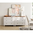 thumbnail image 6 of 6 Drawer Dresser for Bedroom, White Kids Dressers Large Mid Century Modern Wooden Closet Storage Organizer for Living Room, Nursery, Hallway, 6 of 6