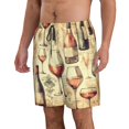 thumbnail image 2 of Honeii Shorts Décontractés pour Hommes avec Imprimé Vin et Cordon de Serrage, Maillots de Bain Séchage Rapide Shorts de Plage-Grand, 2 of 6