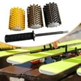 thumbnail image 1 of DYNWAVECA Ski Brush Kit Maintenance Easy to Handle Efficient Practical Portable Snowboard ing Brush Set with Axle Handle 10cm, 1 of 10