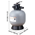 BENTISM Swimming Pool Sand Filter 22" Above Inground Sand Filter with 7