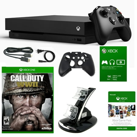 Xbox One X 1TB Console with COD WWII and Accessories
