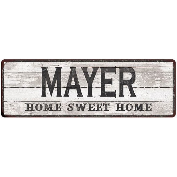 MAYER Home Sweet Home Country Look 6x18 Metal Sign 106180045325