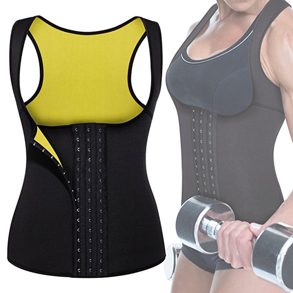 Women Hot Sauna Thermo Body Shaper Sweat Waist Trainer Slimming Neoprene Vest 