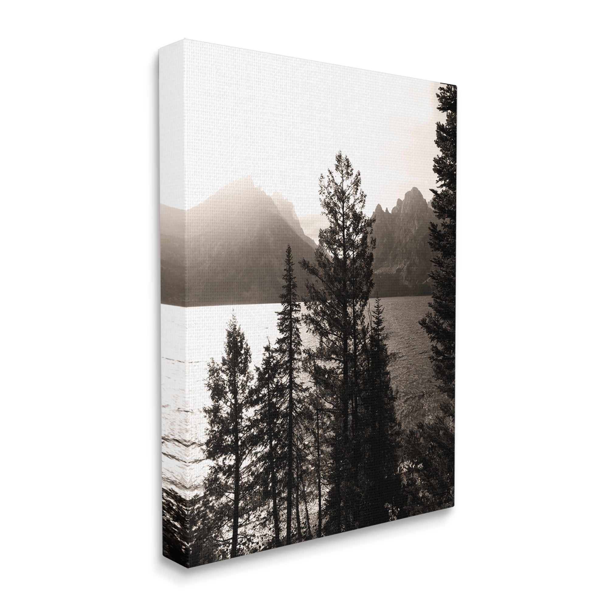 Stupell Industries Trees & Lake View Landscape Photography Gallery Wrapped Canvas Art Print Wall Art, 30 x 40