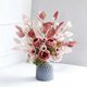 thumbnail image 1 of Ramo floral artificial de peonías y rosas | Arreglo floral de seda sintética con hojas | Centro de mesa para el hogar o decoración para bodas, 1 of 3