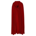thumbnail image 5 of siminsem UniVelvet Hooded Cloak Full Length Halloween Cape Medieval Witch Robe Cosplay Masquerade Party Dress Up Vampire Gothic Renaissance Adult Cloak 1 Pack, Wine,L, 5 of 6