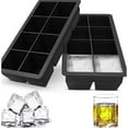 thumbnail image 1 of Bandejas de hielo apilables, tamaño grande de cubitos de hielo que ofrece una fusión lenta, superficie antiadherente que facilita la extracción del hielo, para uso diario u ocasiones especiales, en, 1 of 1