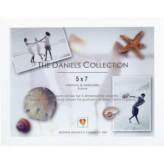 White 1 frac34 in Depth Wood Keepsake 5x7 Craft Box by Dennis Daniels - 5x7