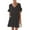 Black, variant on Summer Dresses for Women Ladies Plus Size Elegant Dress Sweet & Cute V-Neck Mini Dress with Pocket Short Sleevele Ruffle Dress