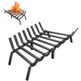 thumbnail image 1 of Grille de Foyer Porte-Bûches de Foyer Solide Robuste en Fonte Support de Combustion de Bûches de Bois Grilles de Feu pour l'Intérieur Accessoires de Foyer, 1 of 6