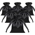 thumbnail image 1 of TOPTIE 50 PCS Black Satin Gift Bags 4x6 Inches, Jewelry Bags with Drawstrings, Party Favors, 1 of 6