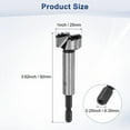 thumbnail image 3 of Broca Forstner Uxcell para Trabajos en Madera, 1in (25mm) Punta de Carburo Vástago Hexagonal Cortador de Bisagra para Abrir Agujeros en Madera, 3 of 7