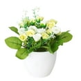 thumbnail image 2 of OUSITAID Simulated Flower Pot Colorful Roses Floor Decoration Plastic Showcase Home Yard Simulation Bonsai for Dinning Table, 2 of 9