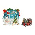 thumbnail image 4 of Tren navideño rompecabezas pista juguete educativo vagón de ferrocarril construcción juguetes DIY para todas las edades 5 piezas, 4 of 9