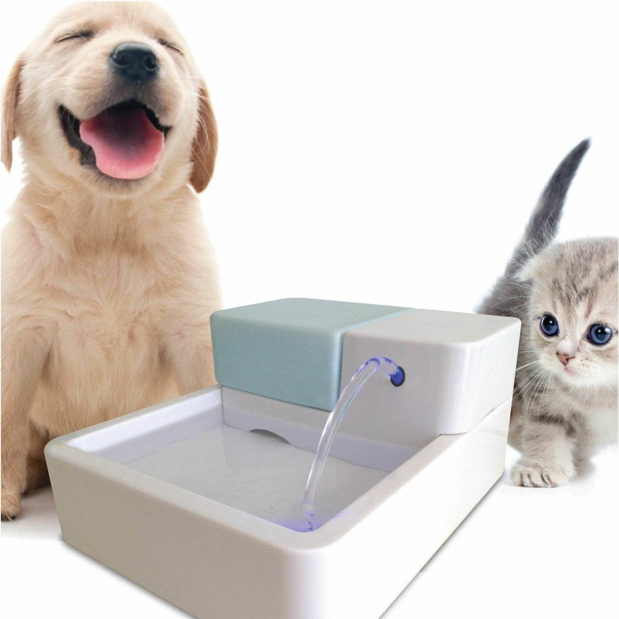 1.8L Automatic Pet Water Fountain LED With UV Sterilization Function 12V Pet Waterer Safe
