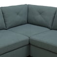 thumbnail image 4 of L Shaped Sofa Couch U Shaped Sectional Corner Sofa 6-Seater Furniture Modular Couches for Living room, Dendrobium Green, 4 of 7