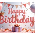 thumbnail image 4 of Pink Theme Birthday Banner Colorful Balloons Happy Birthday Backdrop for Birthday Party Photo Shoot Celebration, 4 of 4