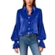 thumbnail image 3 of RKSTN Velvet Long Sleeve Shirts for Women Oversized Lapel Button Down Gold Velour T Shirts Top Womens Casual Solid Turndown Collar Button Up Loose Comfy Ruffle Cuff Tee Blouses Fall Spring Clothes, 3 of 8