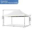 thumbnail image 2 of Euroco 10x15 Pop Up Canopy Tent, Heavy Duty Party Tent with 4 Sidewalls UV Waterproof Protection, 3 Height Adjustable Outdoor Canopy Tent for Weddings, Events, and Backyard Gatherings, White, 2 of 9