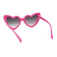 thumbnail image 4 of Womens Retro Cat Eye Plastic Inset Lens Iconic Sunglasses Fuchsia - Smoke, 4 of 4
