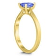 thumbnail image 2 of SZUL Women's Square Princess Cut 5MM Tanzanite Solitaire Ring in 10K Yellow Gold, 2 of 4