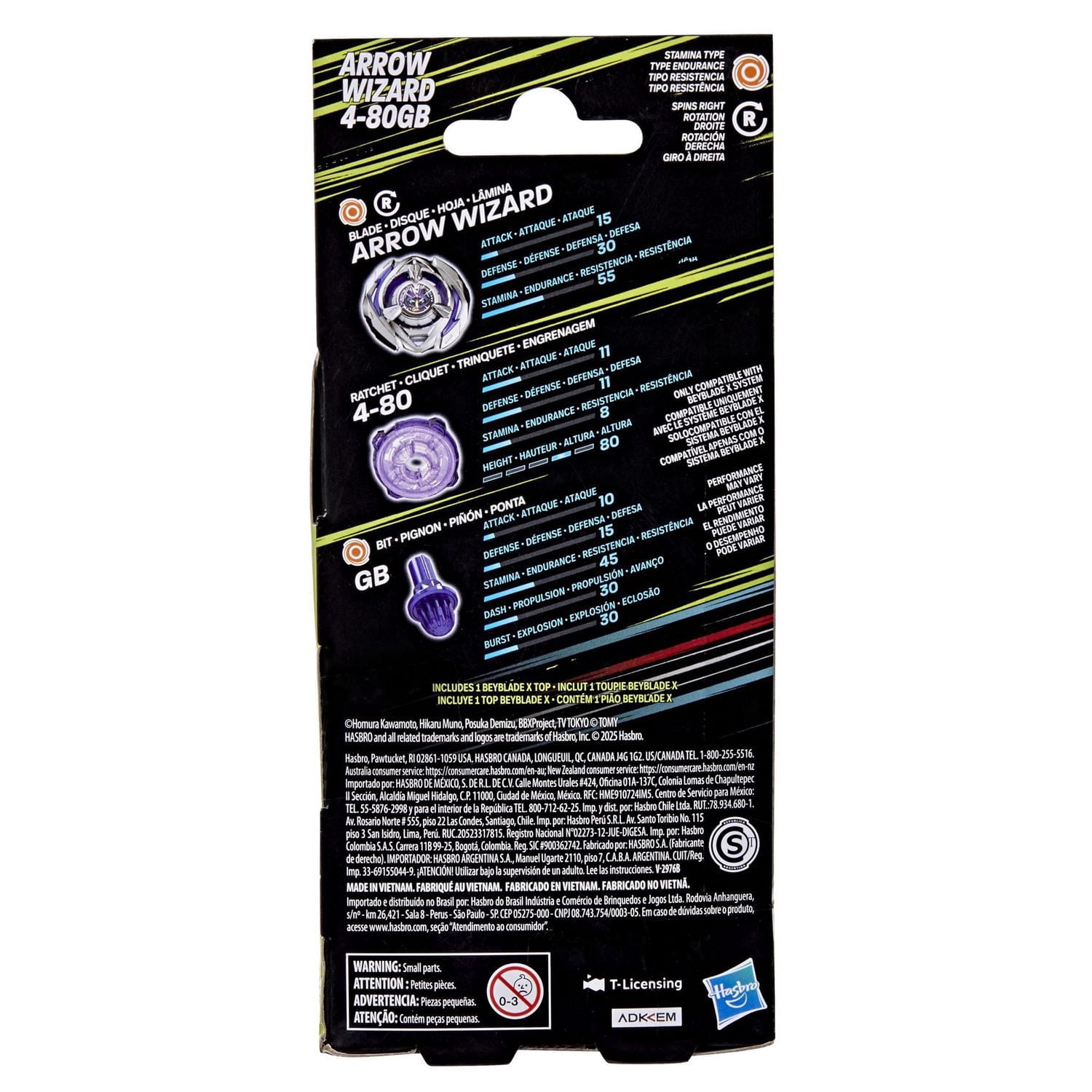 Beyblade X Arrow Wizard 4-80GB Booster Pack Set