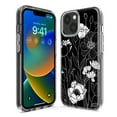 thumbnail image 3 of MUNDAZE Apple iPhone 14 Pro Line Drawing Art White Floral Flowers Shockproof Clear Hybrid Protective Phone Case Cover, 3 of 5