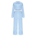 thumbnail image 6 of UPPADA Two Piece Set Dressy,Womens Velvet Tracksuit Two Piece Cropped Sweatshirt Flared Pants Workout Jogging Sets Velvet Sweatsuit Y2k Outfits Sets Sky Blue,XL, 6 of 6