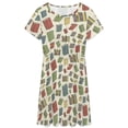 thumbnail image 3 of Books, Books, Books Short Sleeve Dress Women Summer Evening Dresses Ladies Sundress, 3 of 7