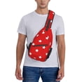 thumbnail image 1 of ZICANCN Crossbody Sling Bags for Women Men,Patriotic Red Stars Casual Shoulder Backpacks for Hiking Daypacks, 1 of 9