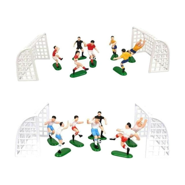 jugador de pastel de fútbol,Piezas de fútbol y decoración de tartas.,Cupcake de pastel de jugador de juego de béisbol vintage,Decoración de Tartas Mini Futbolistas para Cumpleaños,Fiesta