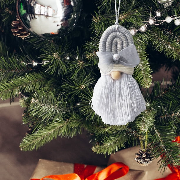 Xihbxyly Adorno de Papá Noel, Diseño Artesanal de Cuerda de Algodón, Decoración de Ensueño para El Árbol de Navidad, Elegante Regalo Navideño, Adorno para La Pared Del Hogar, Accesorio para Fiestas N