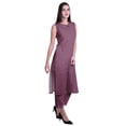 thumbnail image 3 of Moomaya Ensemble Kurta Sans Manches à Col Claudine Imprimé pour Femmes, Ensemble Ethnique 2 Pcs, 3 of 6