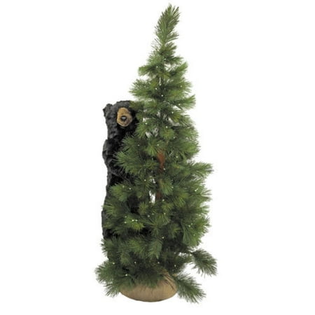 6 Pre Lit Scotch Pine Artificial Christmas Tree With Black Bear 6 Pre Lit Scotch Pine Artificial Christmas Tree With Black Bear Clear Led