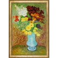 thumbnail image 1 of La Pastiche Vase with Daisies and Anemones with Verona Gold Braid Framed Oil Painting, 40.75 in x 28.75 Verona Bead and Braid Frame 40.75 in x 28.75 in, 1 of 4