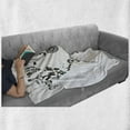 thumbnail image 6 of Auto Mechanic Soft Flannel Fleece Blanket, Car Spare Parts Shape as World Map on Plain Background Machinery Theme Print, Cozy Plush for Indoor and Outdoor Use, 50" x 60", Multicolor, by Ambesonne, 6 of 6