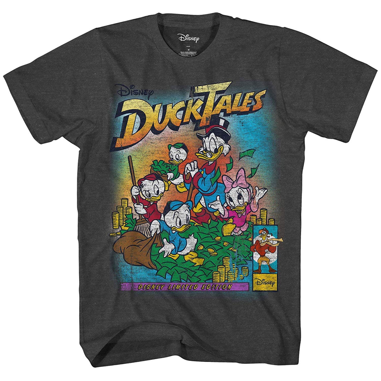 Ducktales - Disney Men's DuckTales Scrooge McDuck Huey Dewey Louie Webby Vintage Shirt T-Shirt 