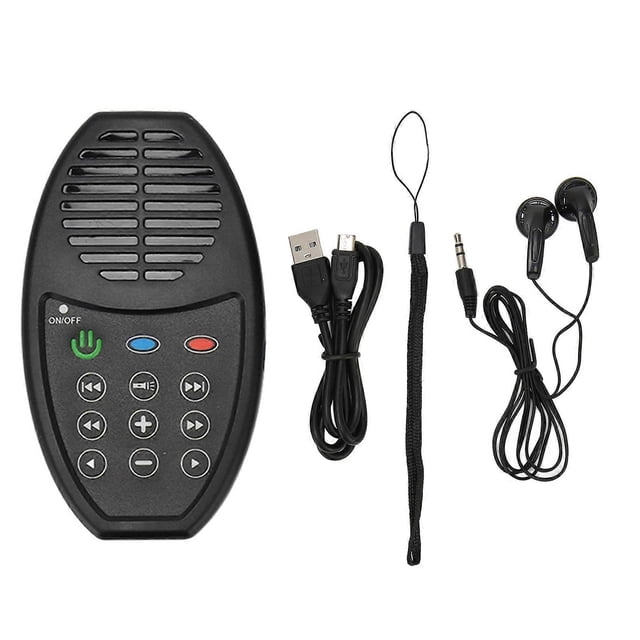 Bible Player Solar Charging 4G Capacity Portable Electronic Bible Reader with LED Light for Bible Listener Russian with Swahili with Kurdish Black