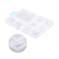 thumbnail image 3 of Unique Bargains 1 Pc 9 Grids Double Layer Pill Case Durable for Travel Clear, 3 of 6