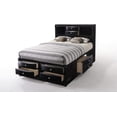 thumbnail image 3 of Bowery Hill Transitional Design Queen Size Bed with Storage, Headboard Bookcase in Black, 3 of 5