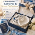 thumbnail image 4 of Santorini Inspired Catchall Bowl – Coastal Mediterranean Home Decor – Catch All Tray for Keys Rings and Small Accessories – Housewarming Gift (3PCS), 4 of 6
