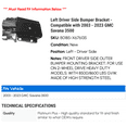 thumbnail image 2 of Left Driver Side Bumper Bracket - Compatible with 2003 - 2023 GMC Savana 3500 2004 2005 2006 2007 2008 2009 2010 2011 2012 2013 2014 2015 2016 2017 2018 2019 2020 2021 2022, 2 of 2