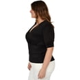 thumbnail image 2 of Blusa escote V Roman Fashion, tallas extras 1772 (Negro) negro 38 Roman Fashion Blusa extra 1772, 2 of 7