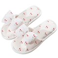 thumbnail image 1 of Spring And Summer Home Slippers Women's Home Use Indoor Cotton Shoes Girl Heart Cute Bow Strawberry Pattern Sandals, 1 of 13