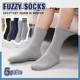 thumbnail image 4 of Calcetines peludos antideslizantes y abrigados para hombre floconssy, 5 pares, 4 of 7