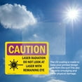 thumbnail image 6 of (2 Pack) Laser Radiation Do Not Look With Symbol OSHA Caution Radiation Sign, 6 of 7