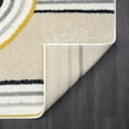 thumbnail image 5 of Abani Geometric Beige/Cream Area Rug - 6'x9' - Modern Linked Oval Design - Deco Collection - Easy to Clean - Durable for High Traffic Areas - Bedroom, Office & Kitchen - Medium Pile, 5 of 7