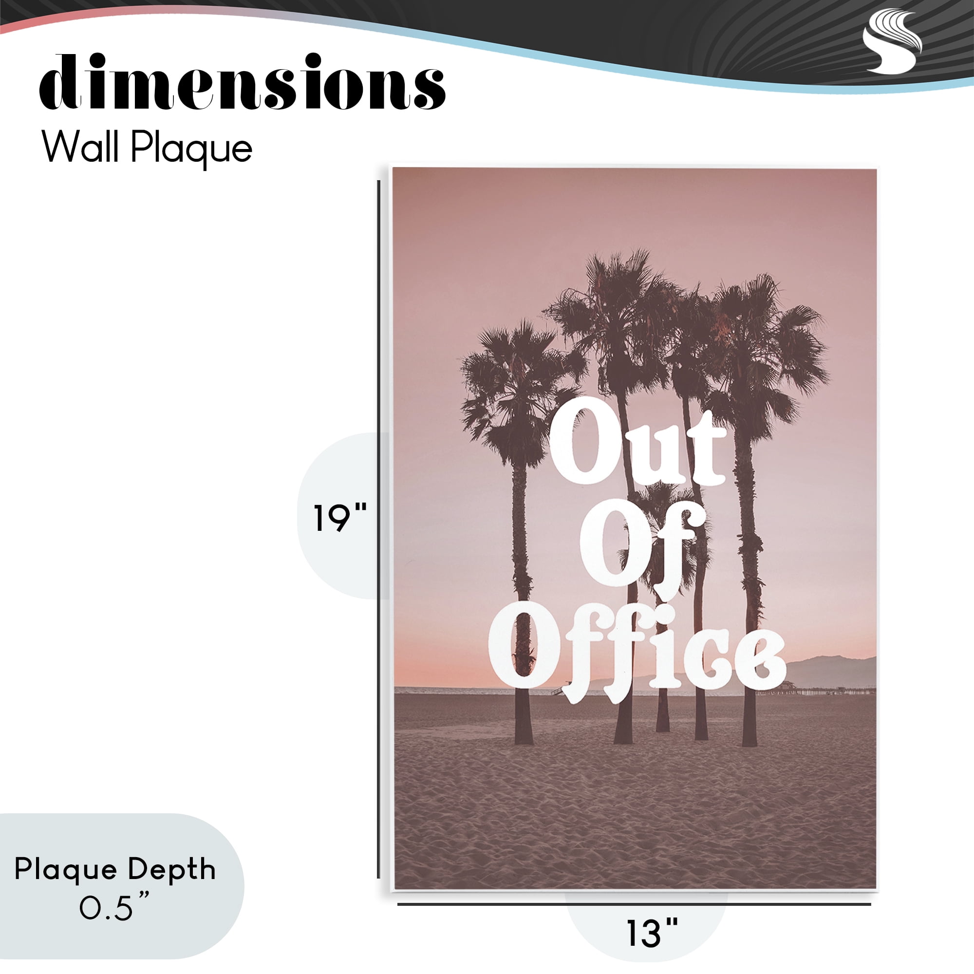Stupell Industries Out Of Office Tropical Escape Wall Plaque Art, design by Lil' Rue